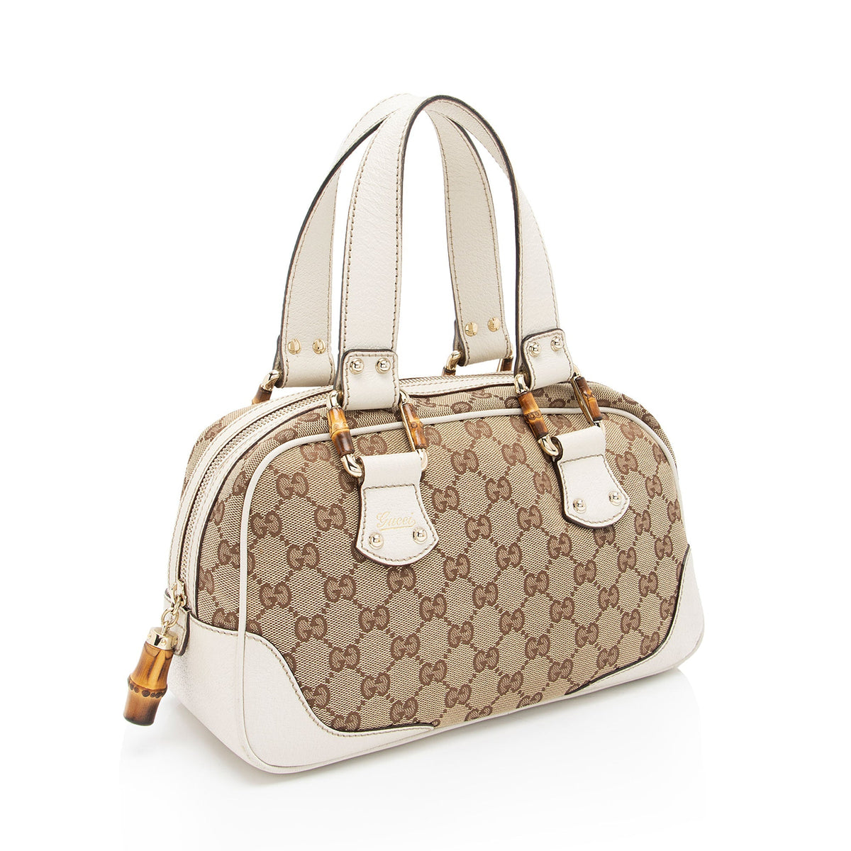 Gucci GG Canvas Bamboo Mini Satchel (SHF-yKtYU5)