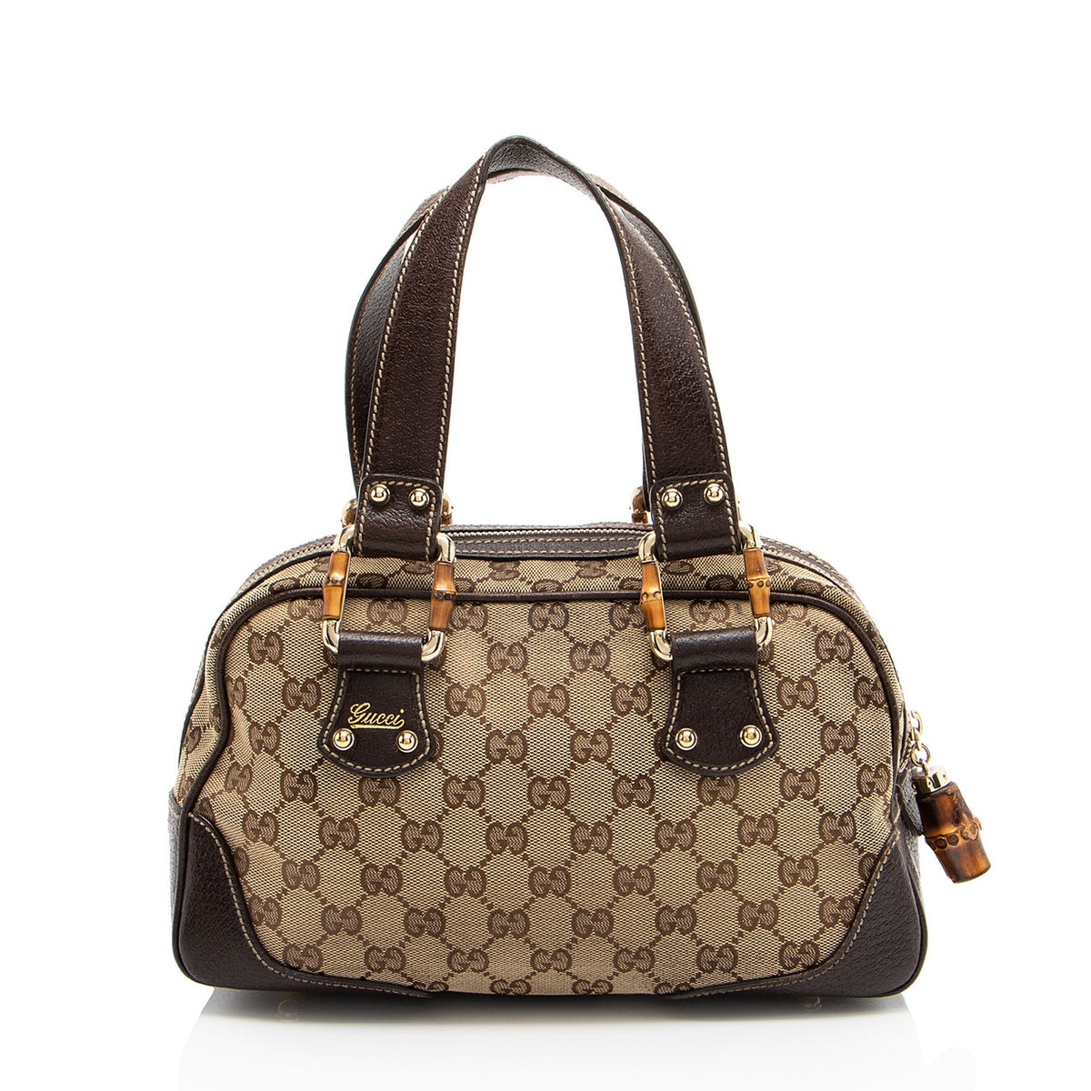 Gucci GG Canvas Bamboo Mini Satchel