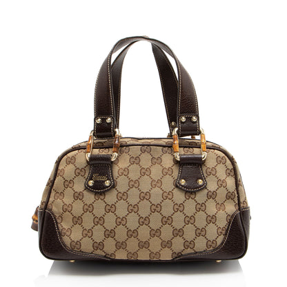 Gucci GG Canvas Bamboo Mini Satchel