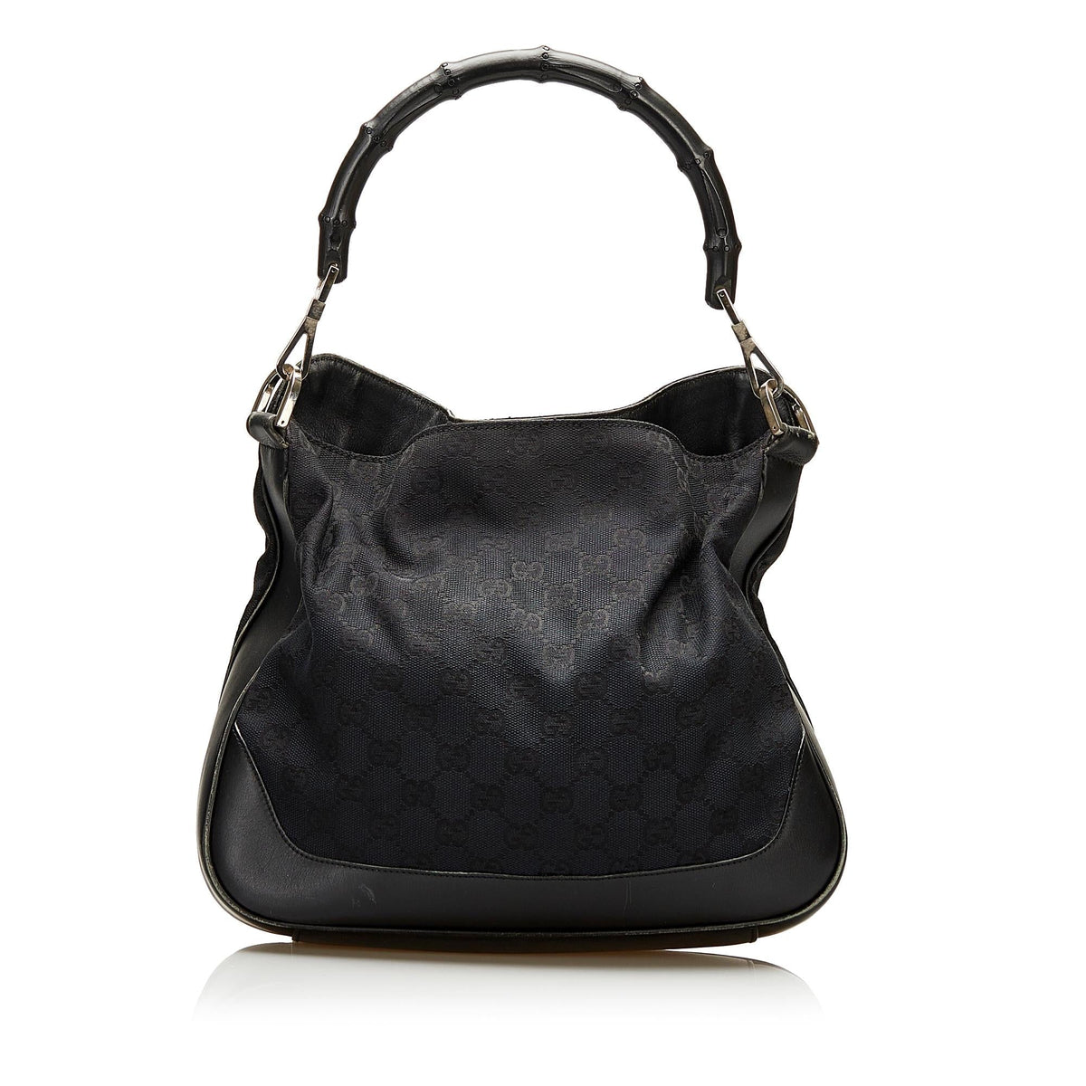 Gucci GG Canvas Bamboo Satchel (SHG-35630)
