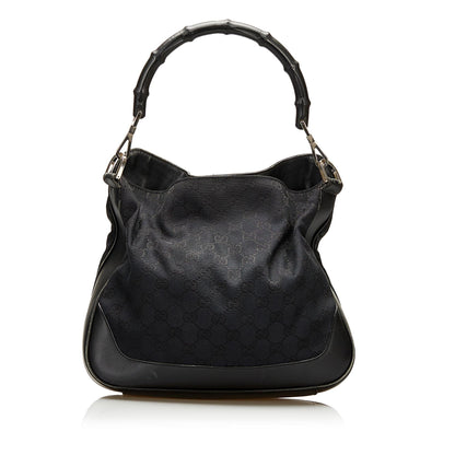 Gucci GG Canvas Bamboo Satchel (SHG-35630)