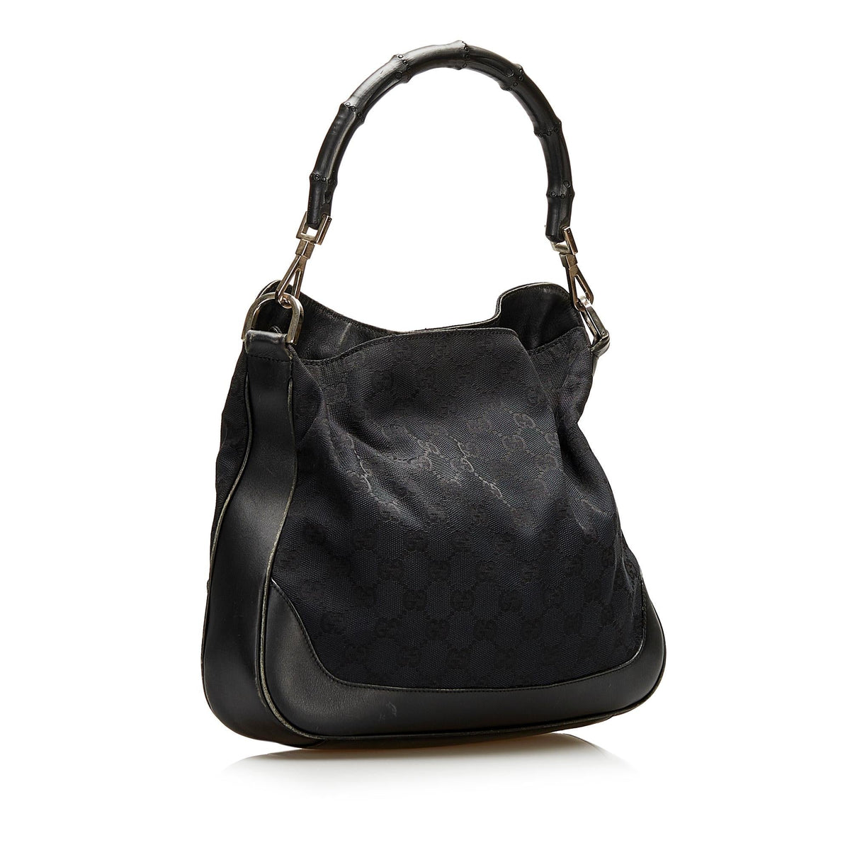 Gucci GG Canvas Bamboo Satchel (SHG-35630)