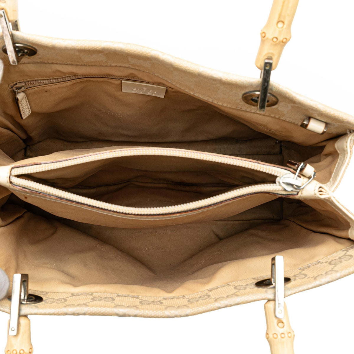 Gucci GG Canvas Bamboo Satchel