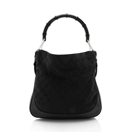 Gucci GG Canvas Bamboo Top Handle (SHF-TMDZ2h)