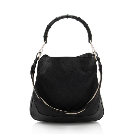 Gucci GG Canvas Bamboo Top Handle (SHF-TMDZ2h)