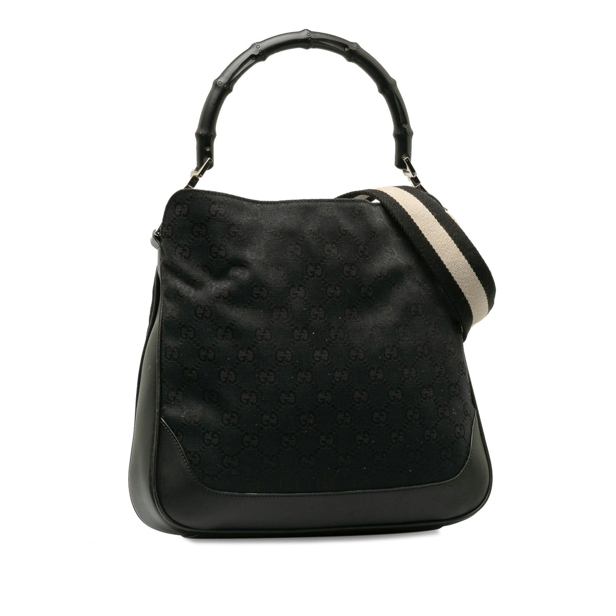 Gucci GG Canvas Bamboo Web Satchel (SHG-pA9yyO)