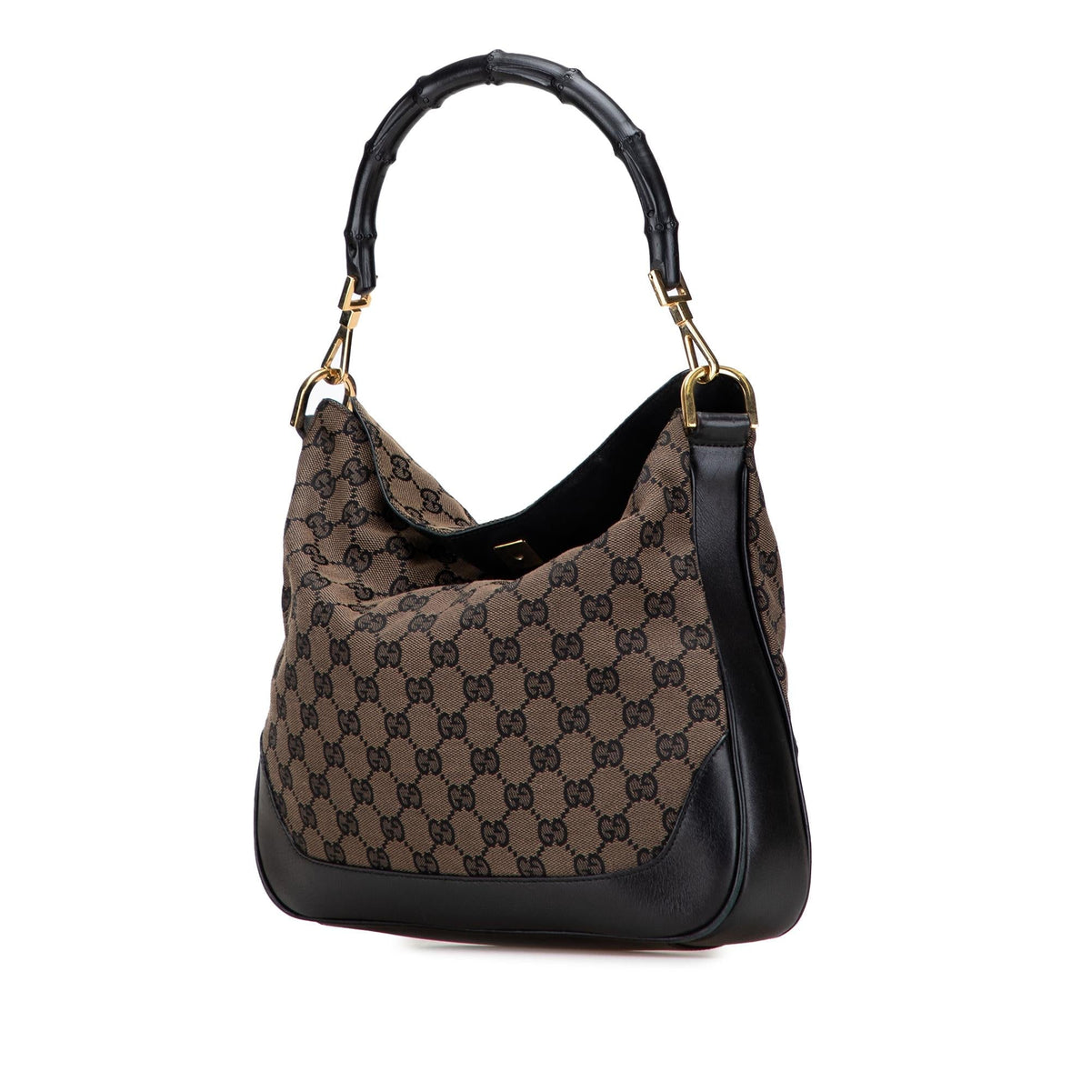 Gucci GG Canvas Bamboo Web Satchel