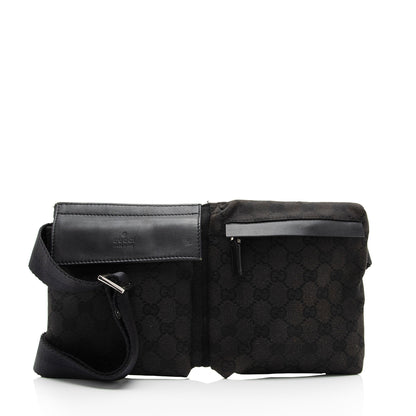 Gucci GG Canvas Double Pocket Belt Bag (SHF-4RHCaN)