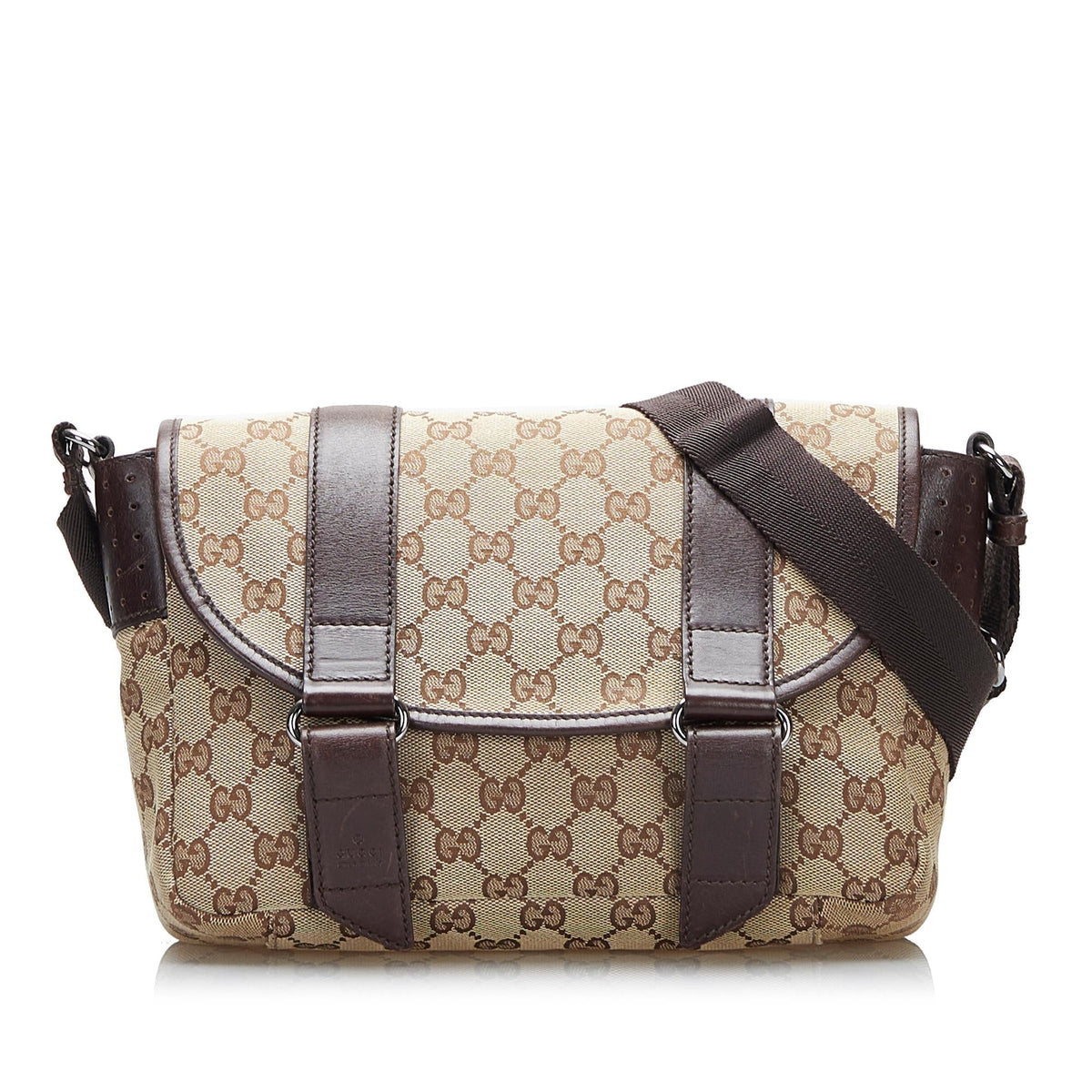 Gucci GG Canvas Belt Flap Messenger (SHG-gesAaY)
