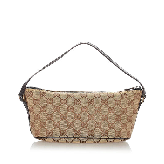 Gucci GG Canvas Boat Baguette (SHG-22815)