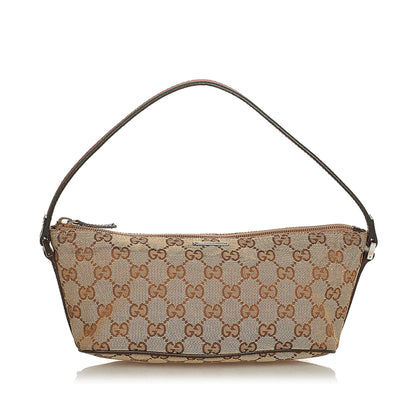 Gucci GG Canvas Boat Baguette (SHG-26182)
