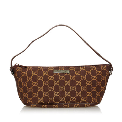 Gucci GG Canvas Boat Baguette (SHG-30770)
