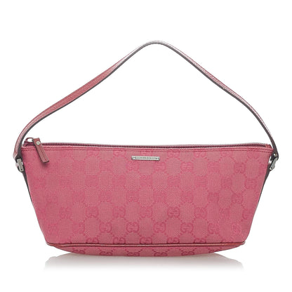 Gucci GG Canvas Boat Baguette (SHG-31572)