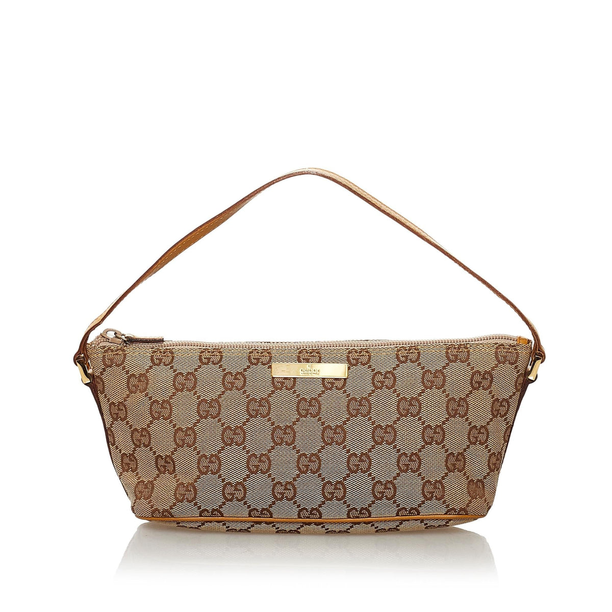 Gucci GG Canvas Boat Baguette (SHG-32547)