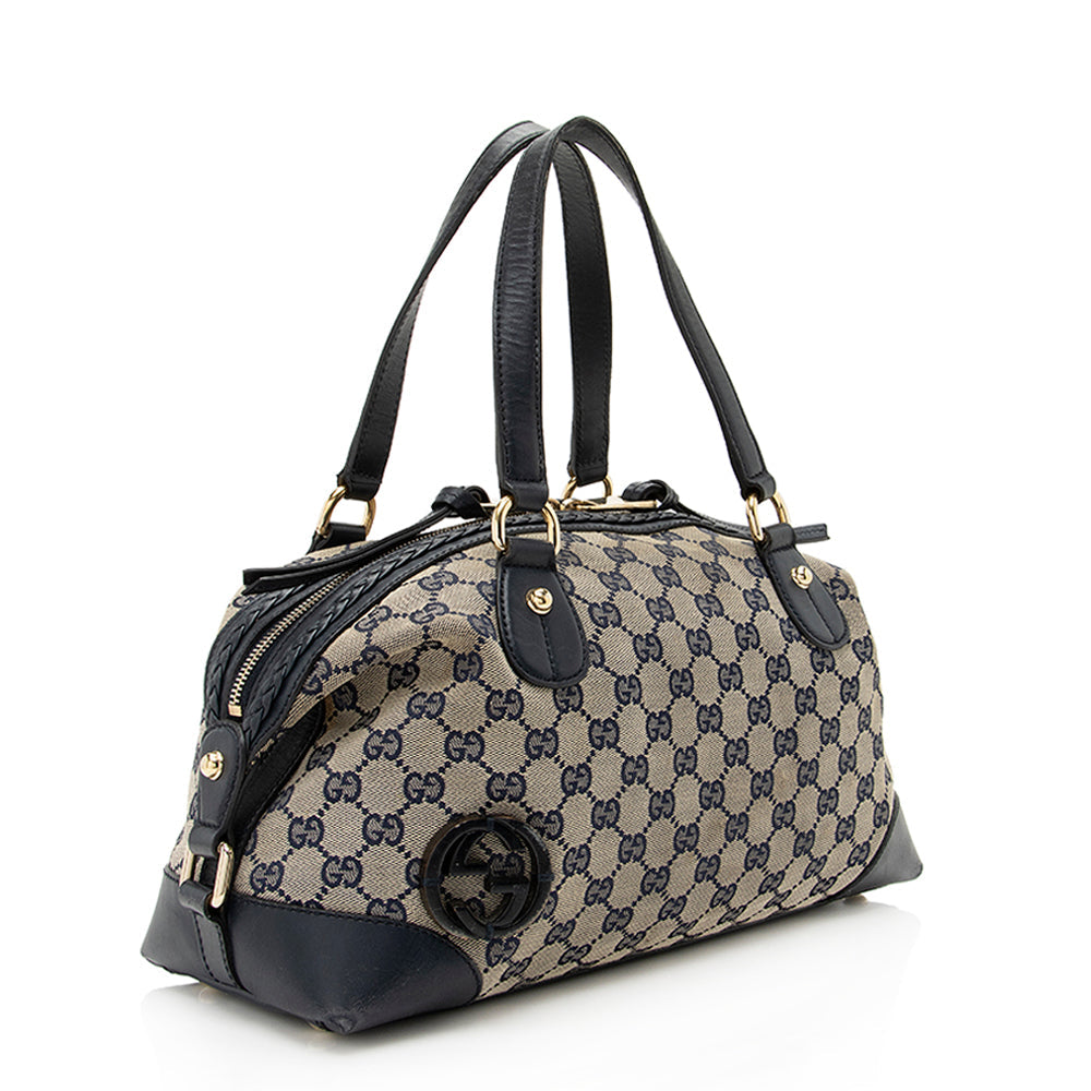 Gucci GG Canvas Brick Lane Boston Bag - FINAL SALE (SHF-19740)