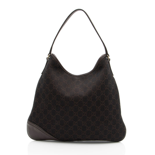 Gucci GG Canvas Britt Medium Hobo (SHF-9NPGMO)
