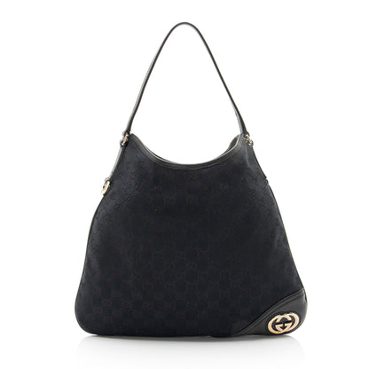 Gucci GG Canvas Britt Medium Hobo