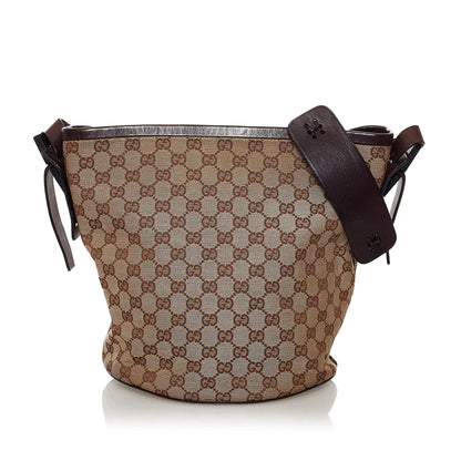 Gucci GG Canvas Bucket Bag (SHG-32842)