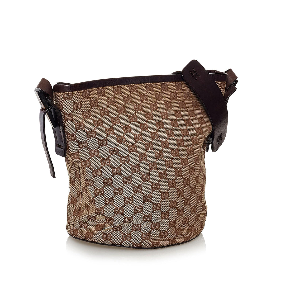 Gucci GG Canvas Bucket Bag (SHG-32842)