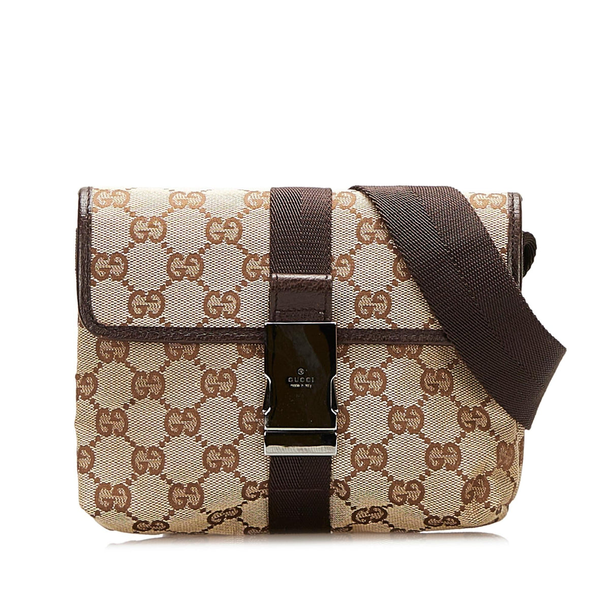 Gucci GG Canvas Buckle Belt Bag (SHG-35416)