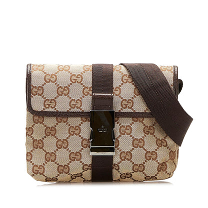 Gucci GG Canvas Buckle Belt Bag (SHG-35416)