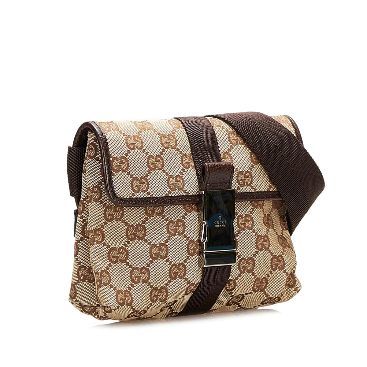 Gucci GG Canvas Buckle Belt Bag (SHG-35416)