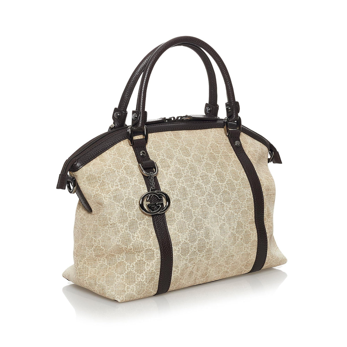 Gucci GG Canvas Charm Dome Satchel (SHG-30969)