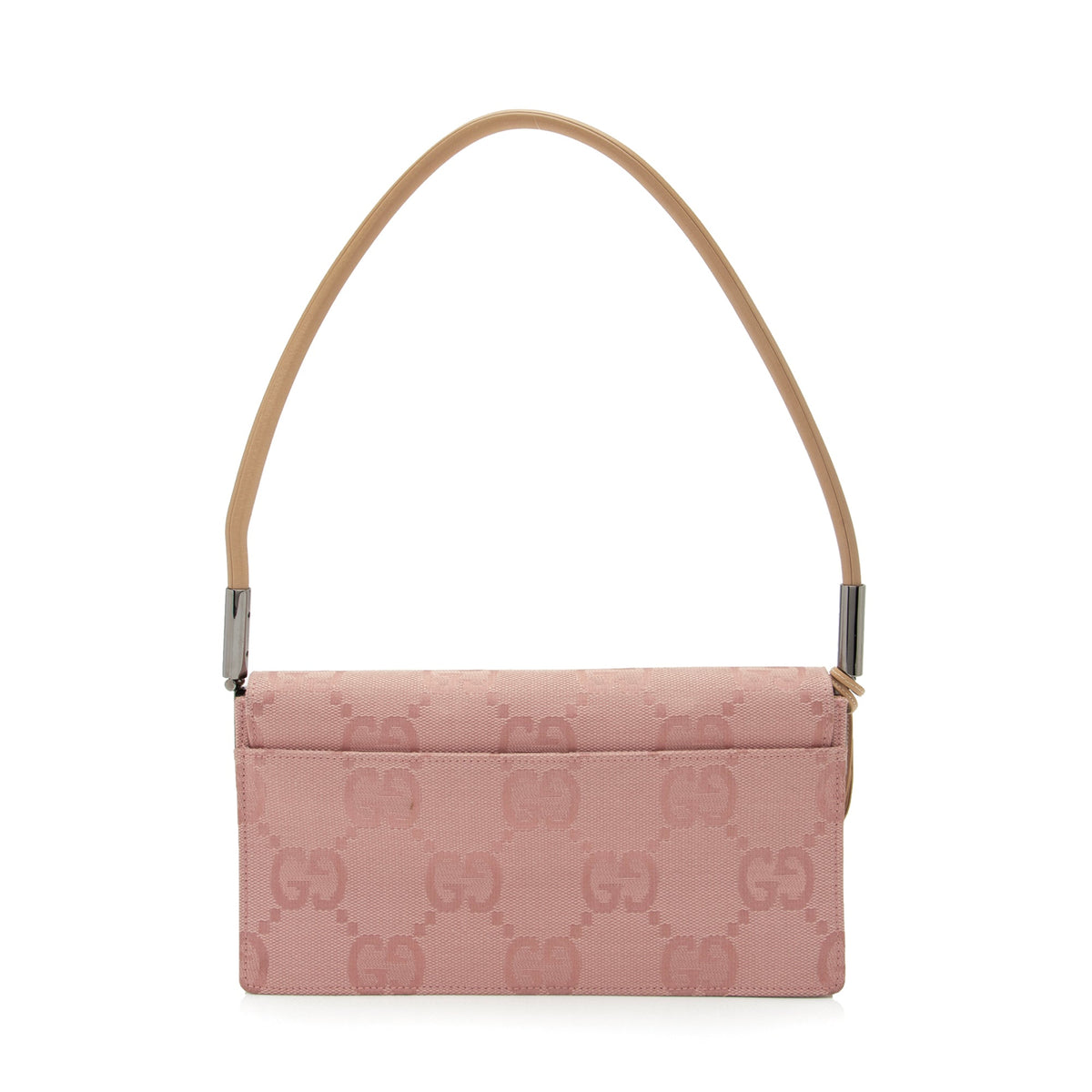 Gucci GG Canvas Charm Pochette Flap Bag (SHF-23494)