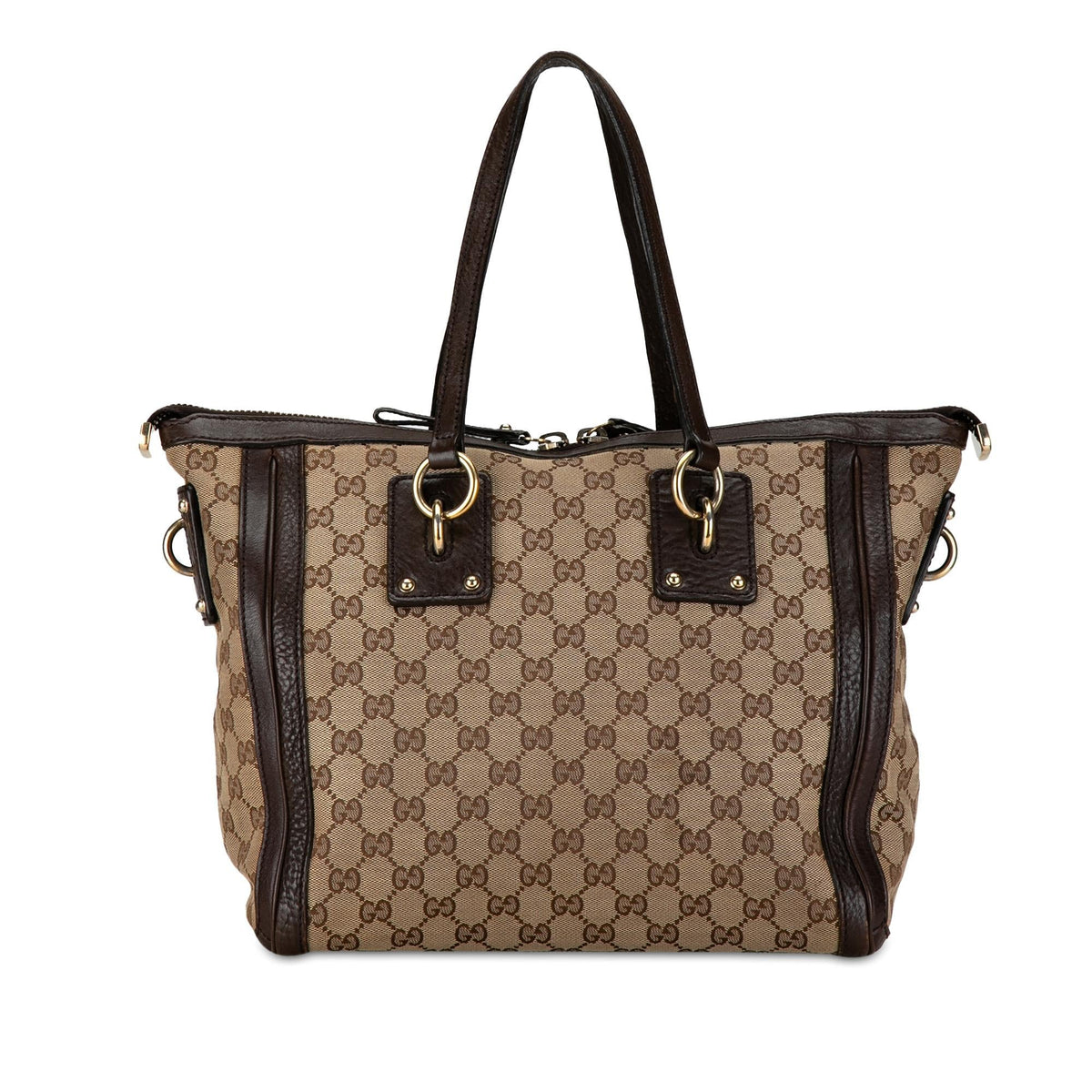 Gucci GG Canvas Charm Satchel (SHG-M7VWtv)