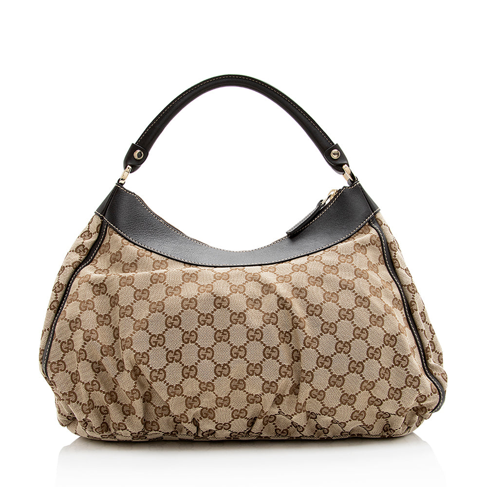 Gucci GG Canvas D-Ring Medium Hobo (SHF-19719)