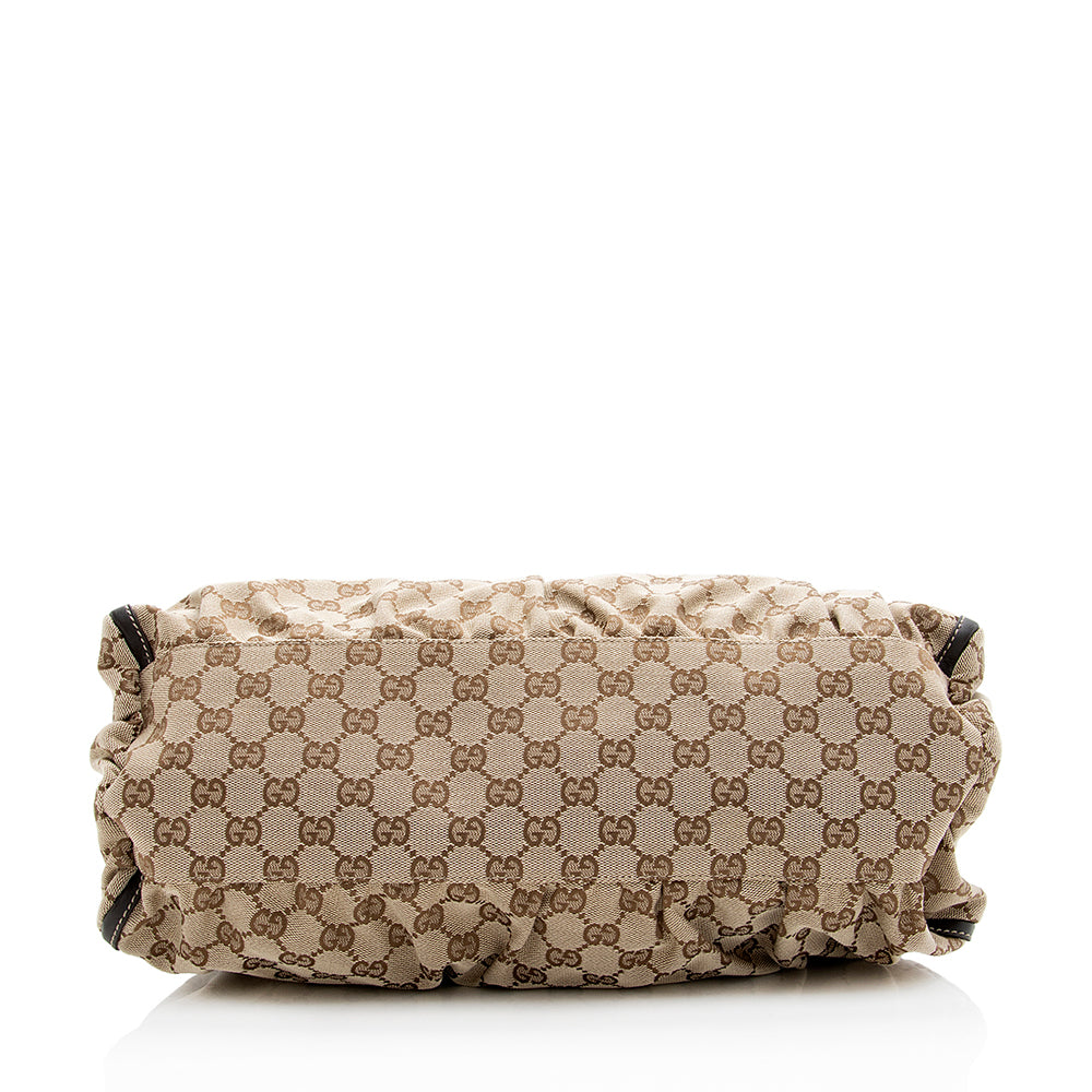 Gucci GG Canvas D-Ring Medium Hobo (SHF-19719)