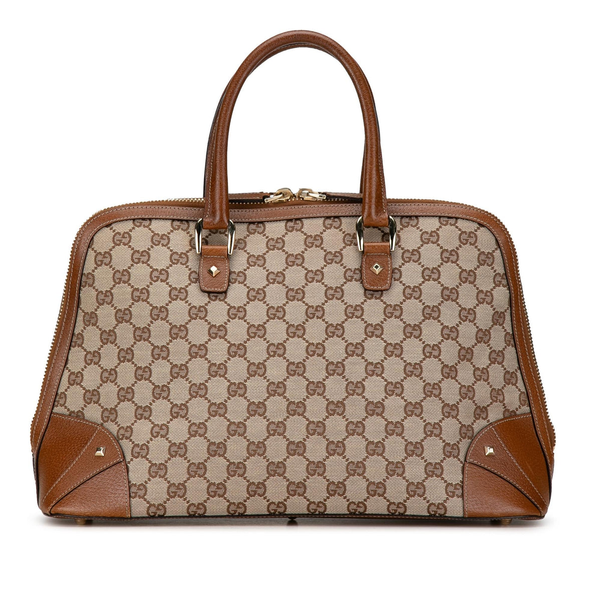 Gucci GG Canvas Dome Nailhead Handbag (SHG-hYHpr2)