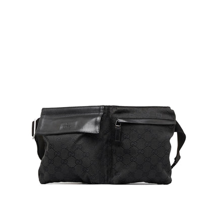 Gucci GG Canvas Double Pocket Belt Bag (SHG-9YRfAM)