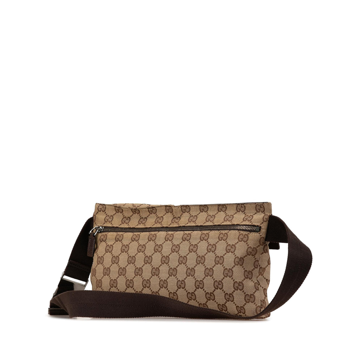 Gucci GG Canvas Double Pocket Belt Bag (SHG-4MdUlJ)