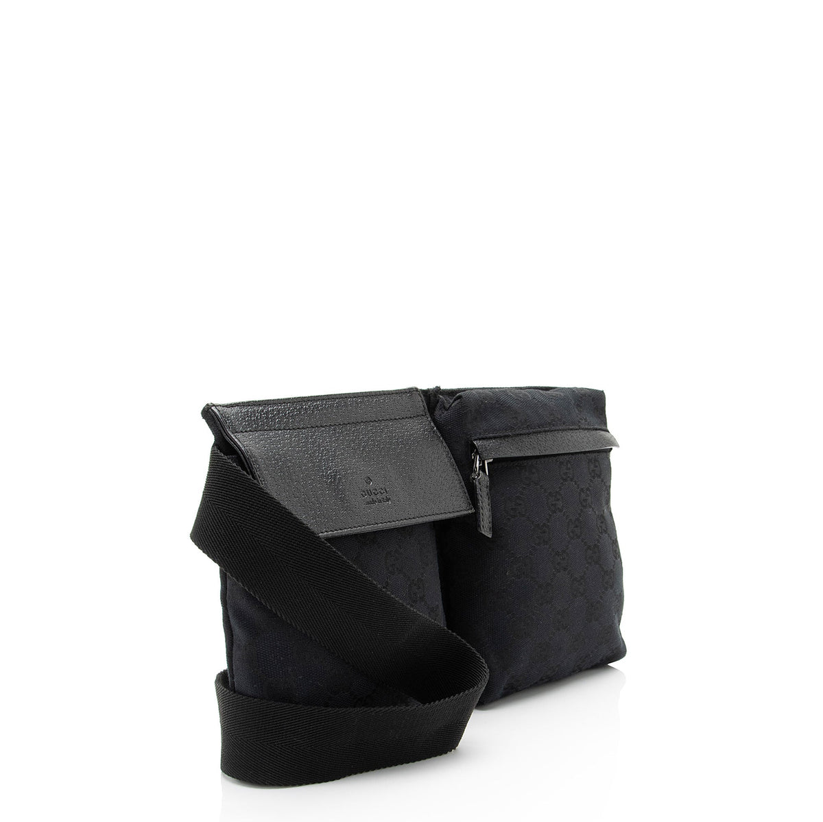 Gucci GG Canvas Double Pocket Belt Bag (SHF-a1zpfw)