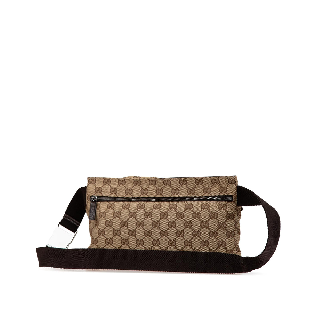 Gucci GG Canvas Double Pocket Belt Bag (SHG-e5K44J)
