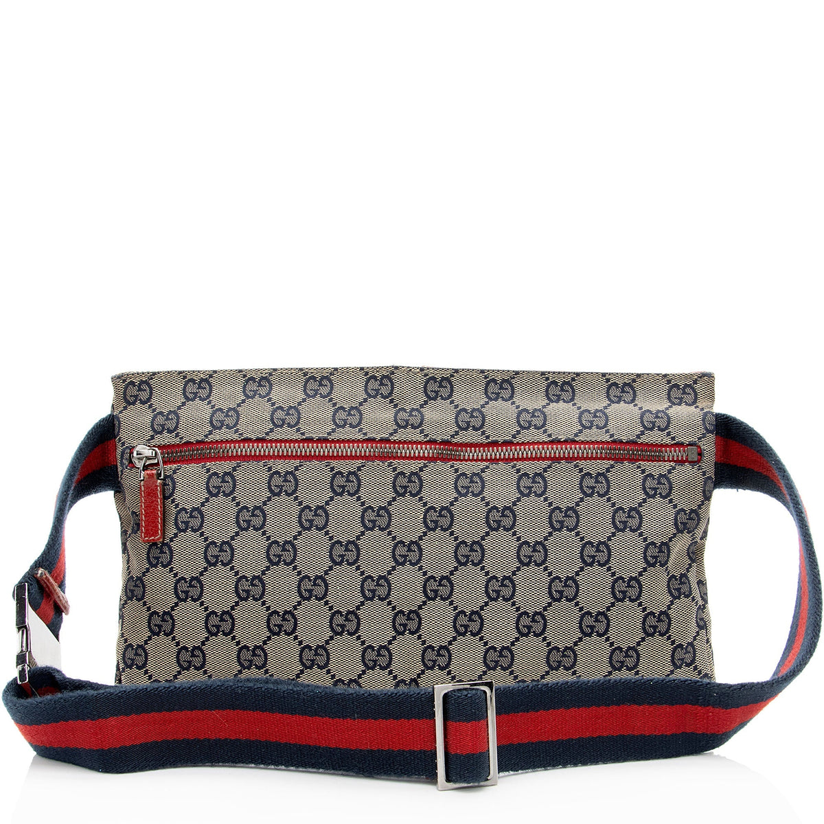 Gucci GG Canvas Double Pocket Belt Bag (SHF-SkYvtK)