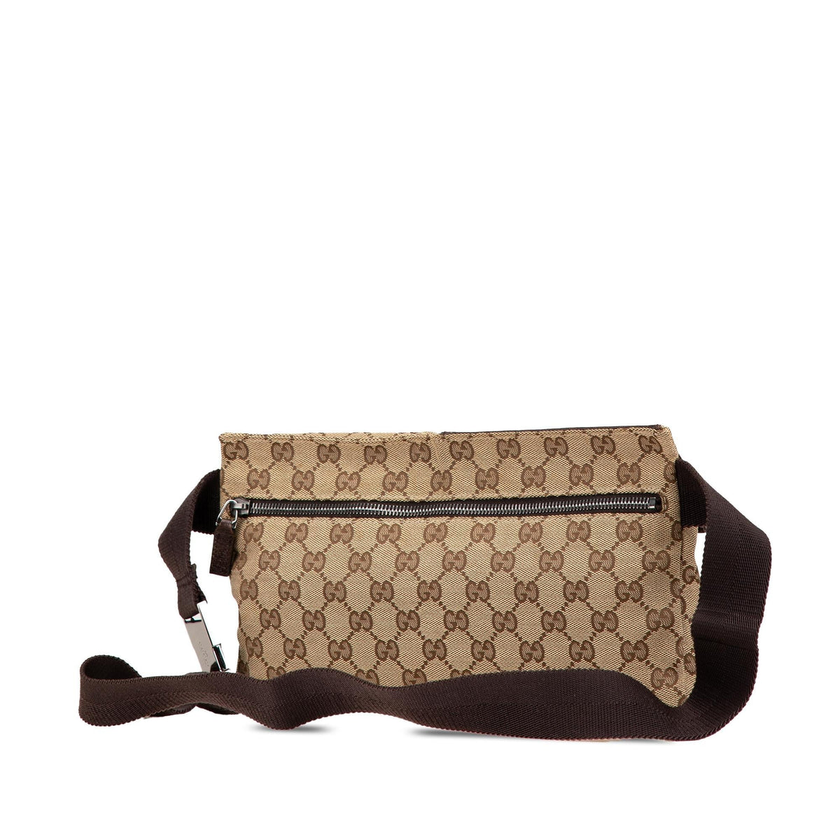 Gucci GG Canvas Double Pocket Belt Bag