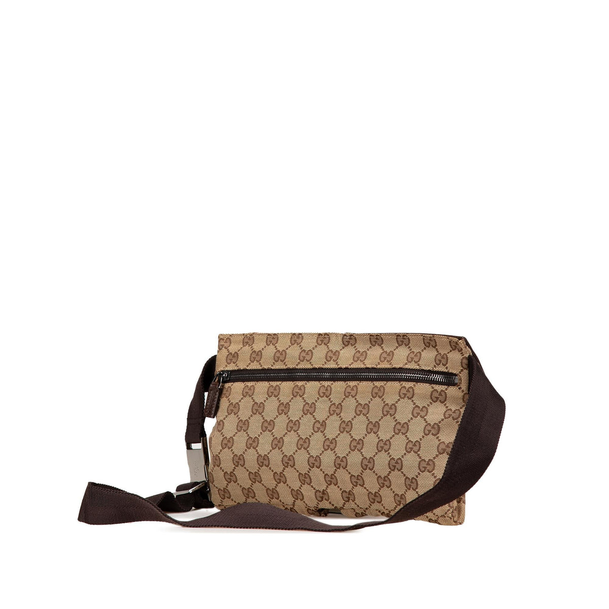 Gucci GG Canvas Double Pocket Belt Bag