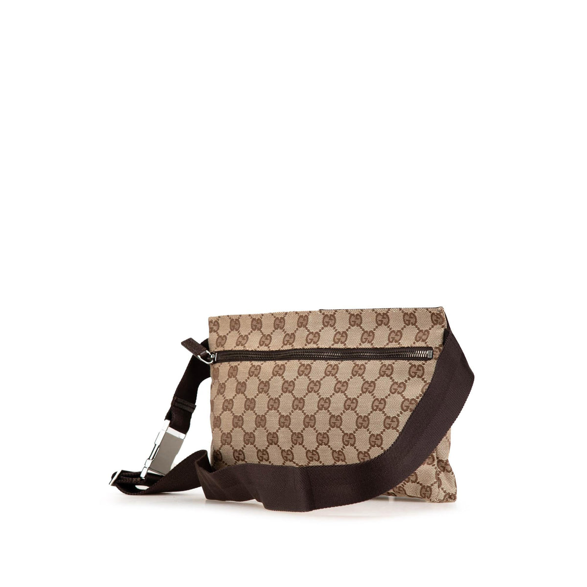 Gucci GG Canvas Double Pocket Belt Bag