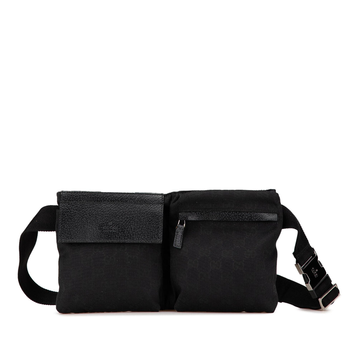 Gucci GG Canvas Double Pocket Belt Bag