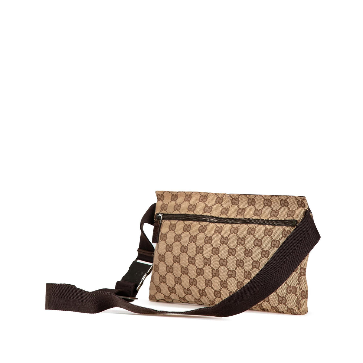 Gucci GG Canvas Double Pocket Belt Bag