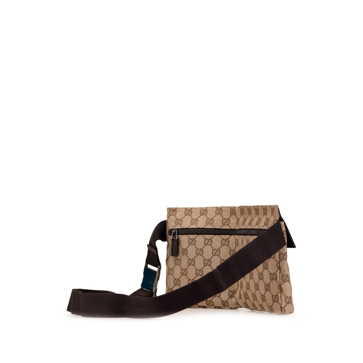 Gucci GG Canvas Double Pocket Belt Bag