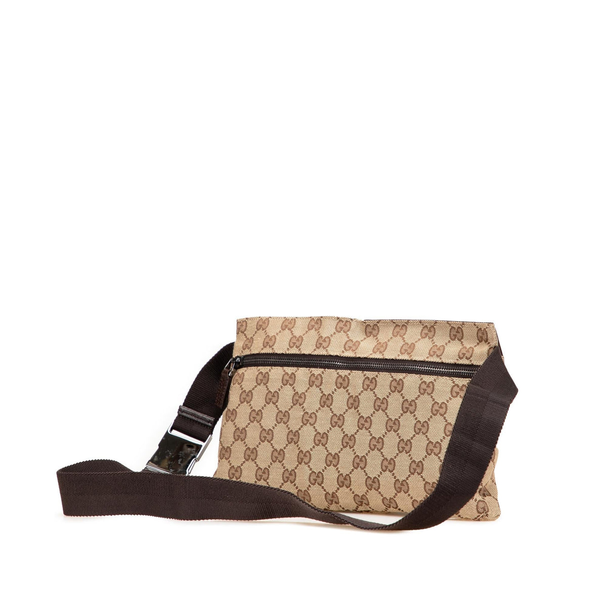 Gucci GG Canvas Double Pocket Belt Bag