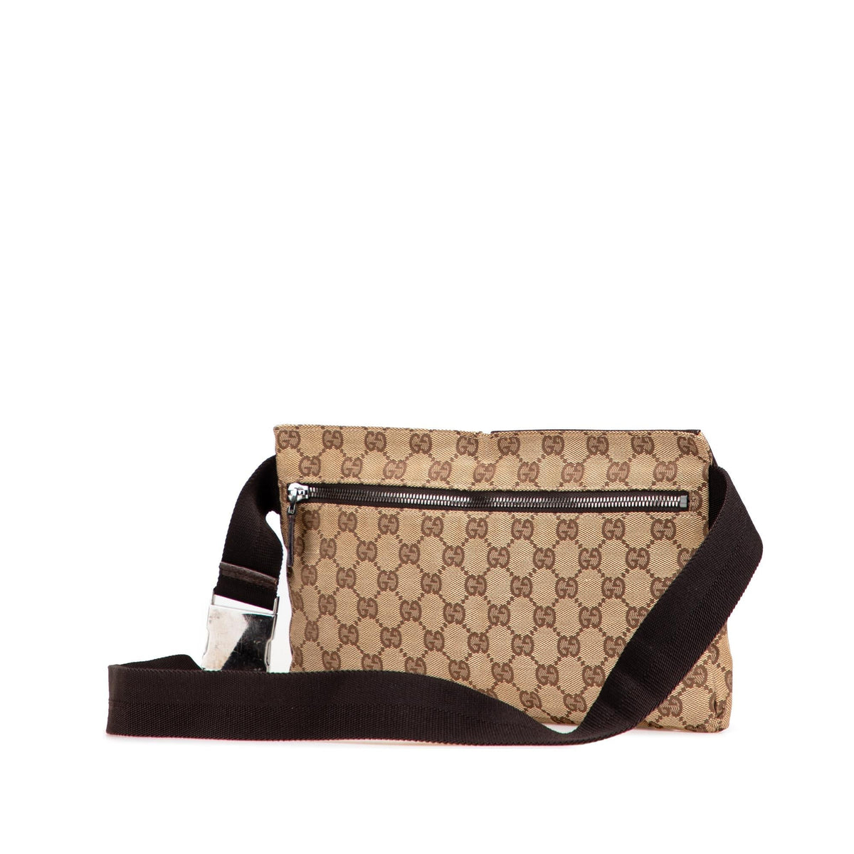 Gucci GG Canvas Double Pocket Belt Bag