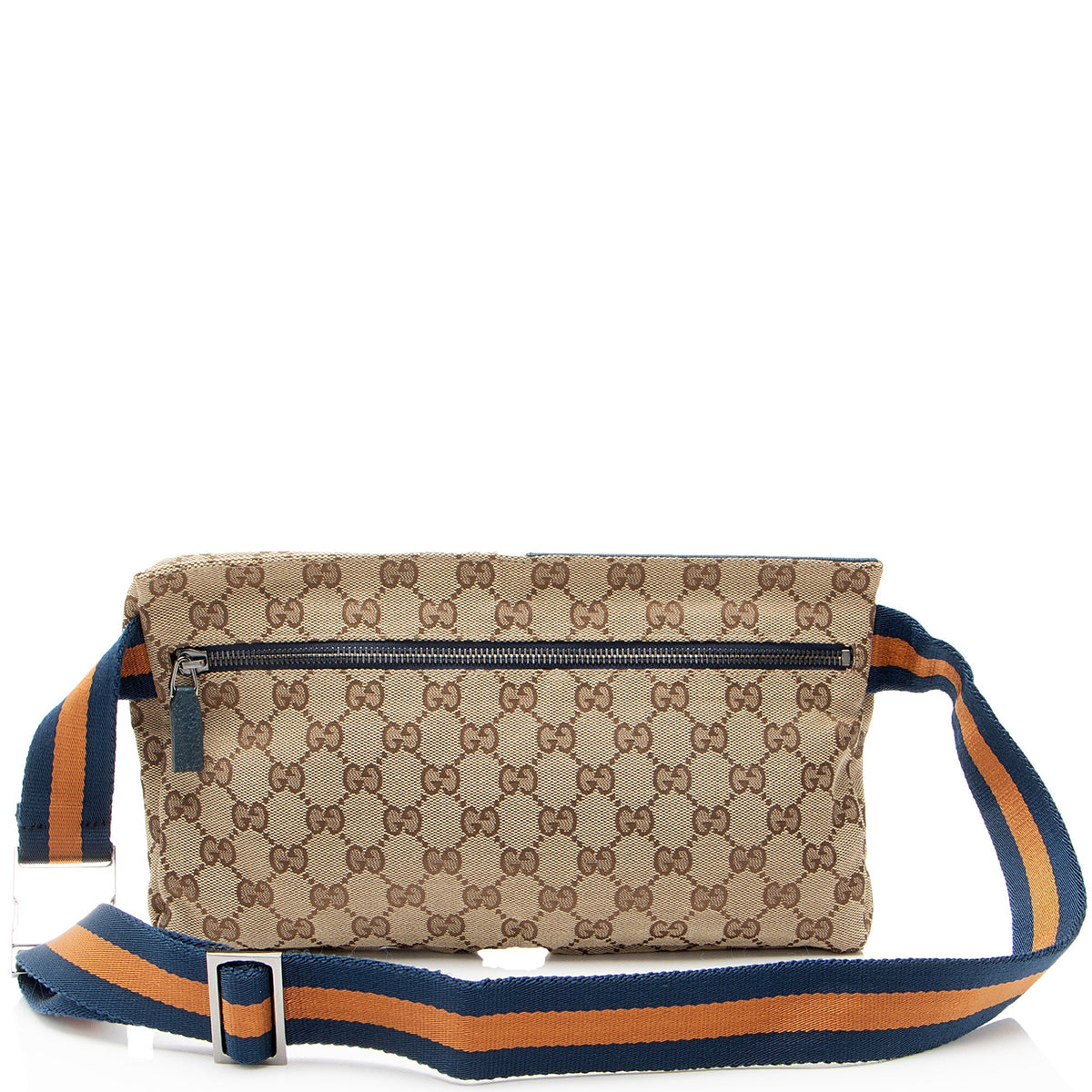 Gucci GG Canvas Double Pocket Belt Bag