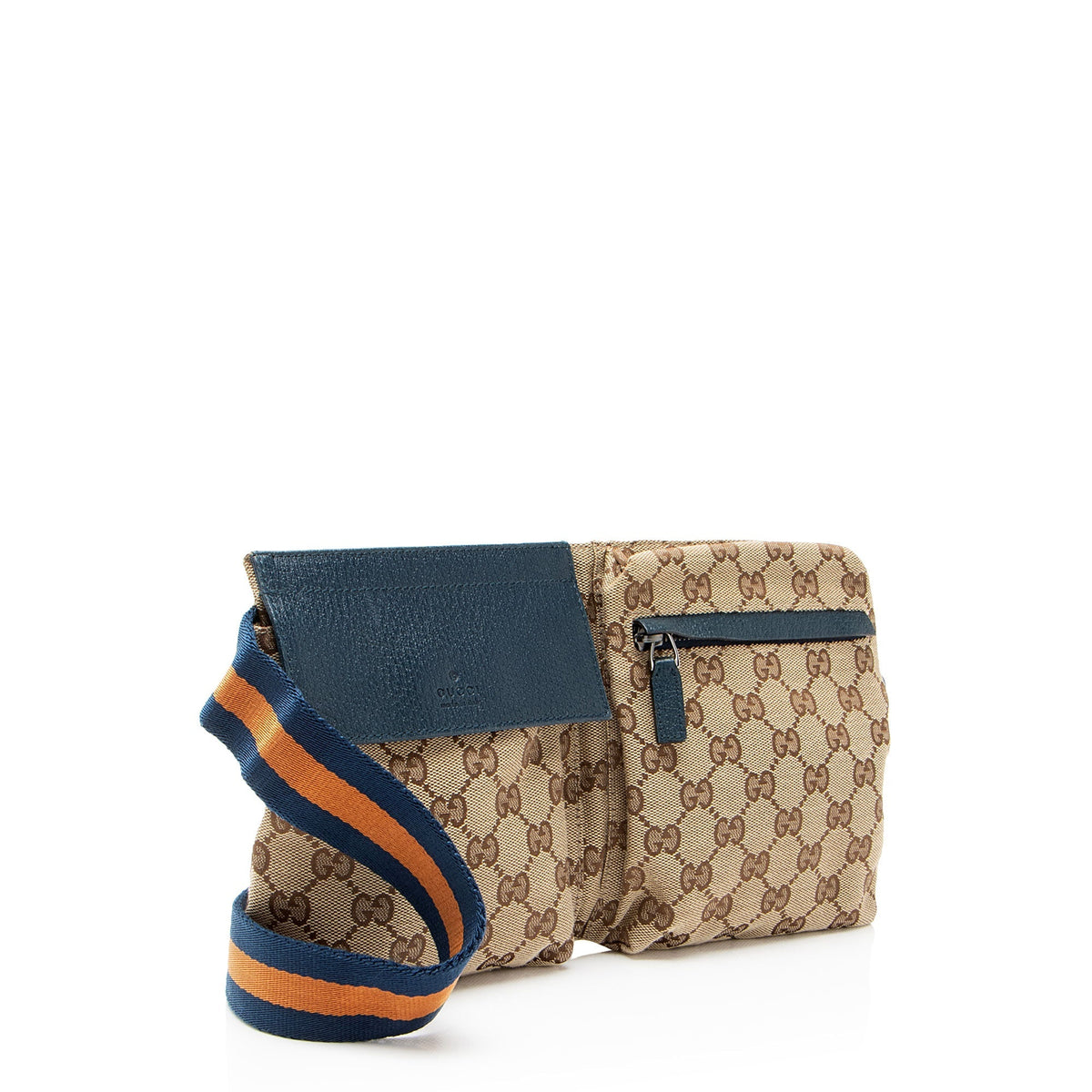 Gucci GG Canvas Double Pocket Belt Bag