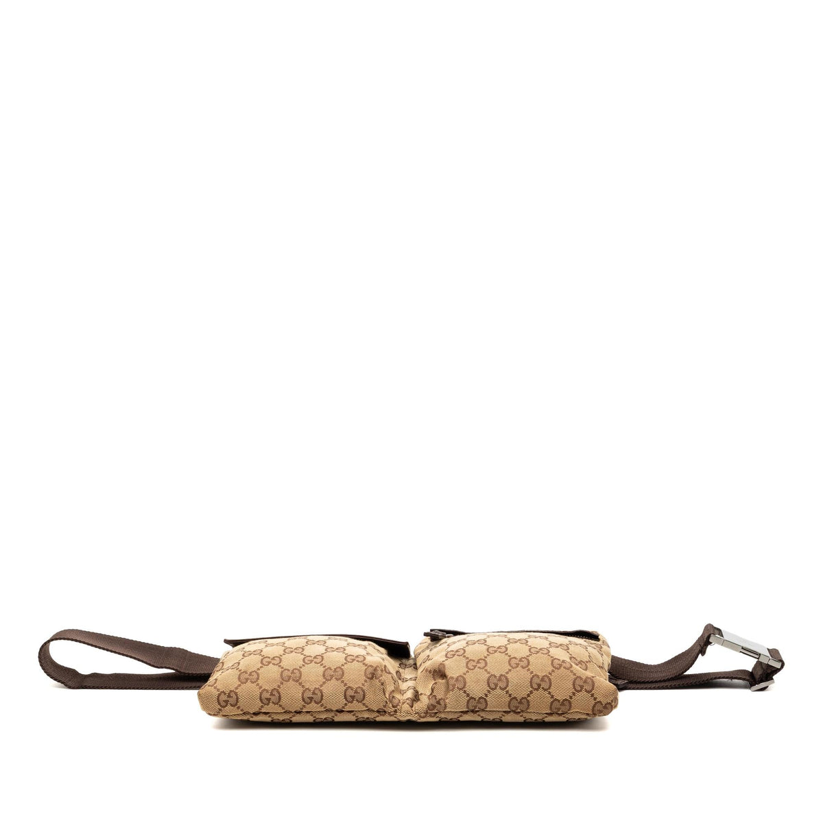 Gucci GG Canvas Double Pocket Belt Bag