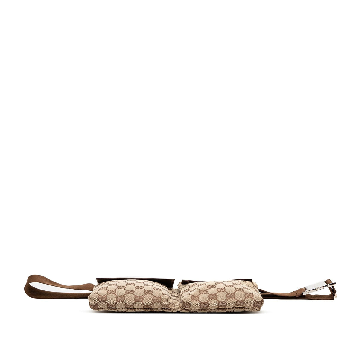 Gucci GG Canvas Double Pocket Belt Bag