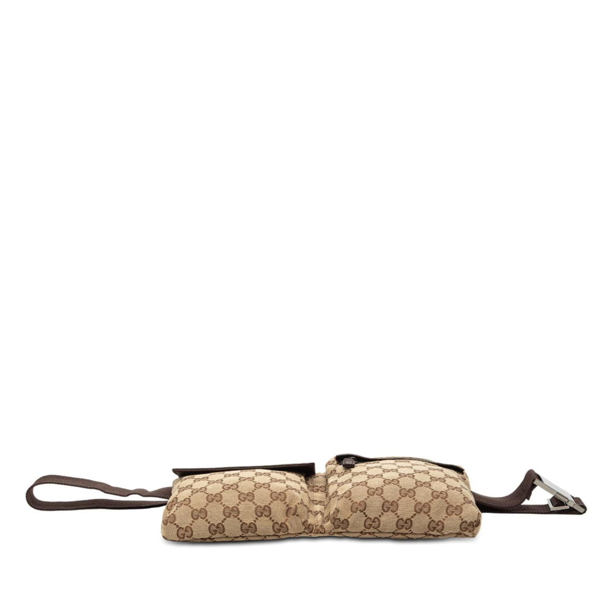 Gucci GG Canvas Double Pocket Belt Bag
